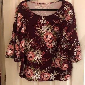 Plus Size Floral Top